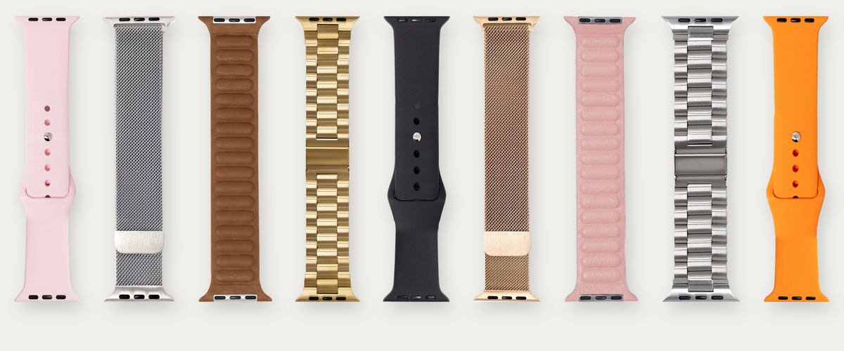 Apple Watch Armbänder von Bandglück: Silikon, Milanaise, Kunstleder Loop und Gliederarmband in vielen Farben