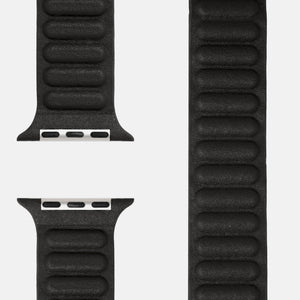 Kunstleder Loop Armband Schwarz
