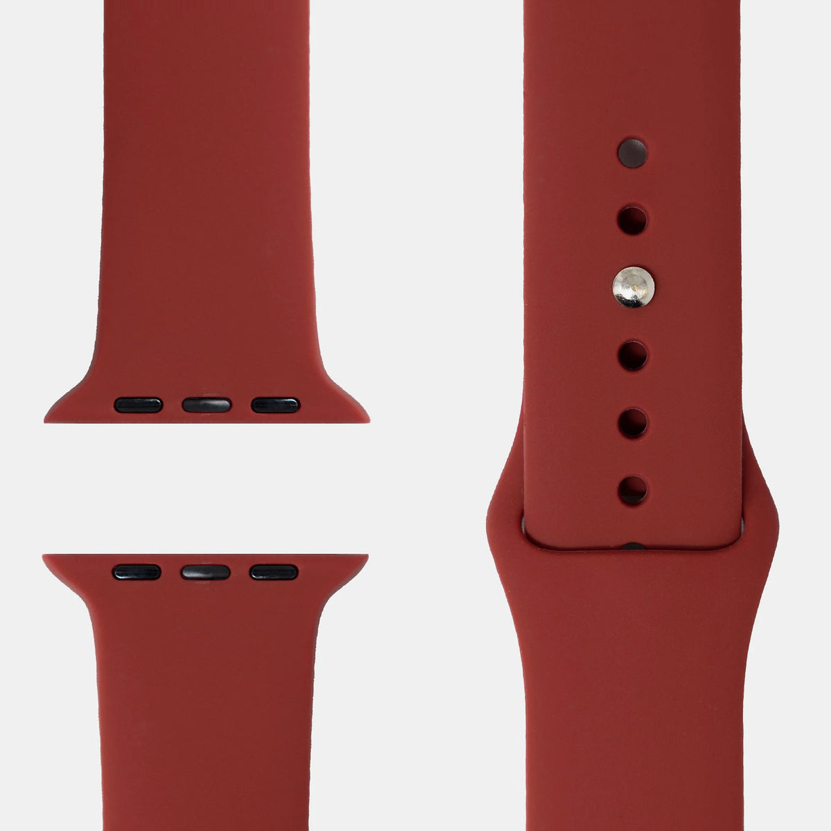 Sport-Silikonarmband Bordeaux für Apple Watch