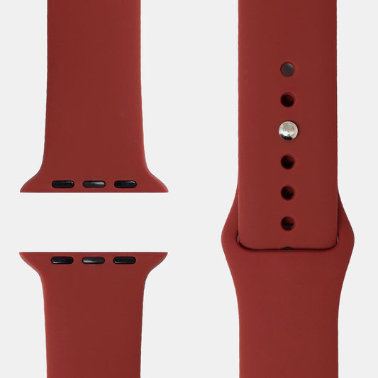 Sport-Silikonarmband Bordeaux für Apple Watch