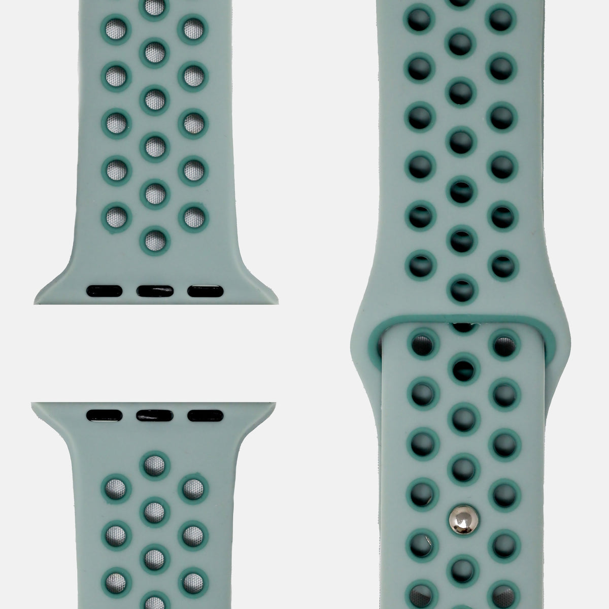 Silikonarmband Bicolor Mint/Petrol, passend für Apple Watch