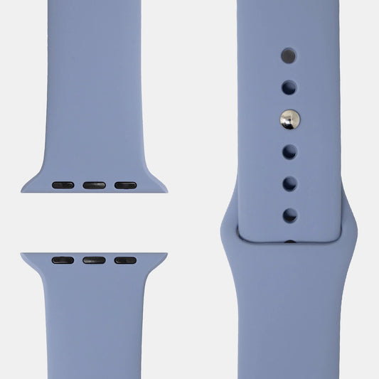 Sport-Silikonarmband Graublau für Apple Watch