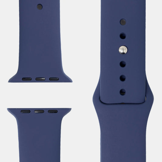 Sport-Silikonarmband Marineblau für Apple Watch