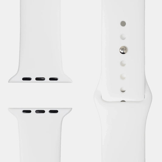 Sport-Silikonarmband Weiß für Apple Watch